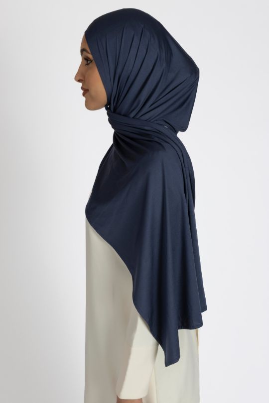Navy Blue Premium Jersey Scarf