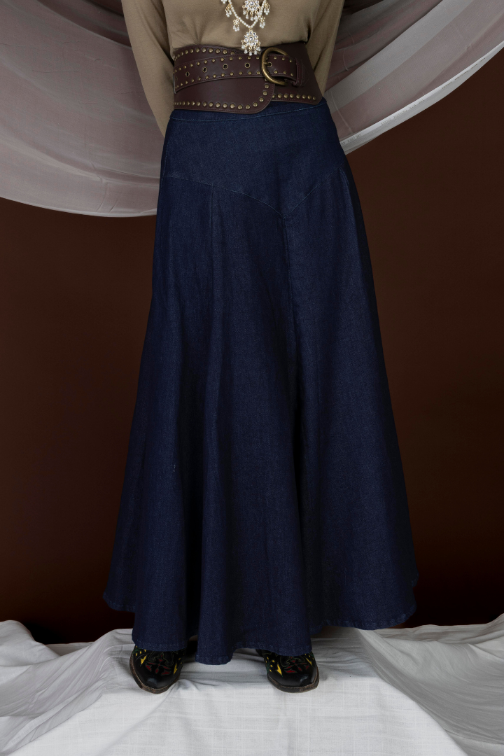 Maxi Dark Denim Skirt