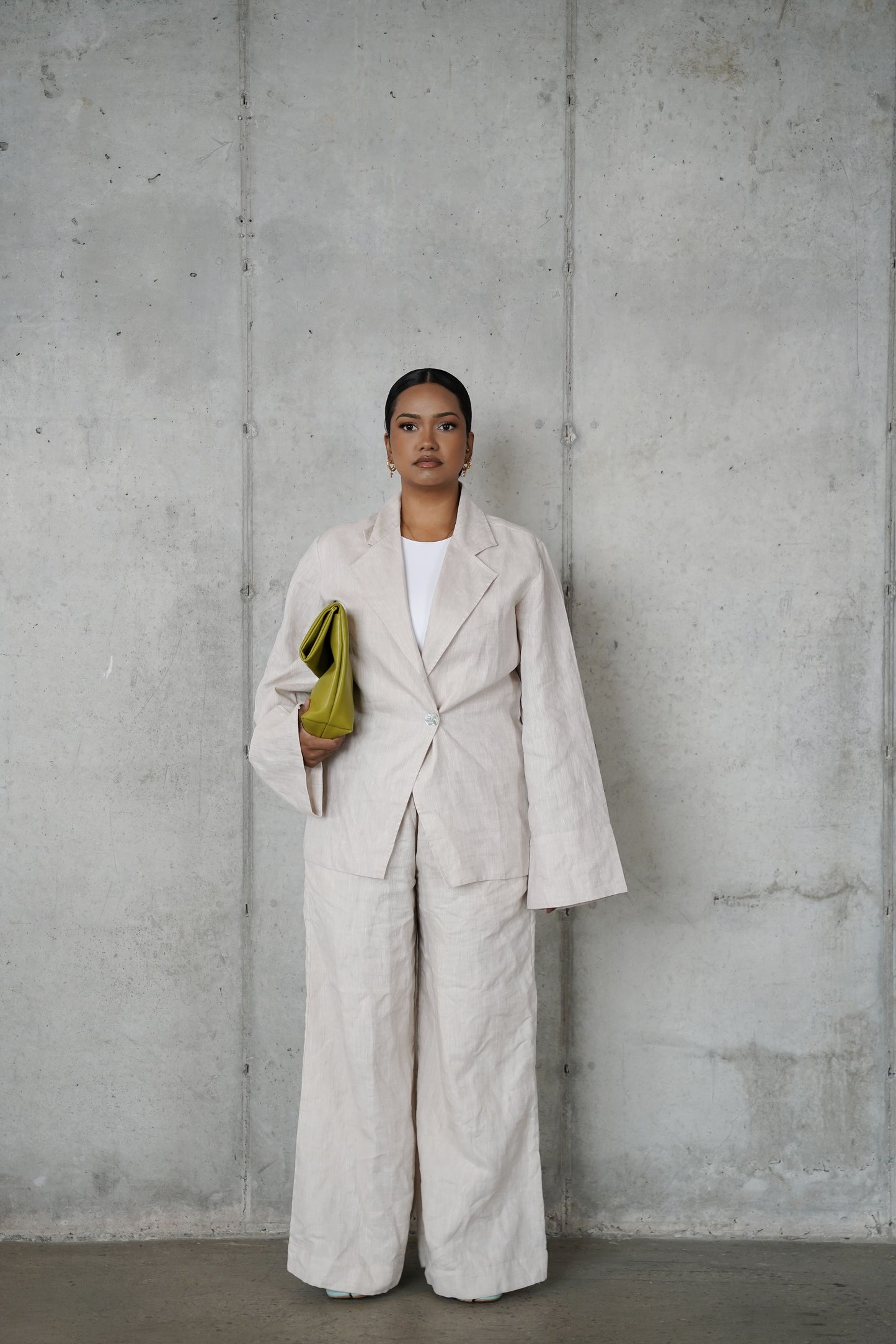 NATURAL SAKO LINEN PANTS