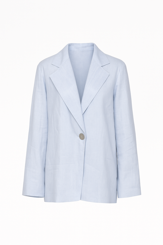 UMI LINEN RESORT SHIRT IN LIGHT BLUE