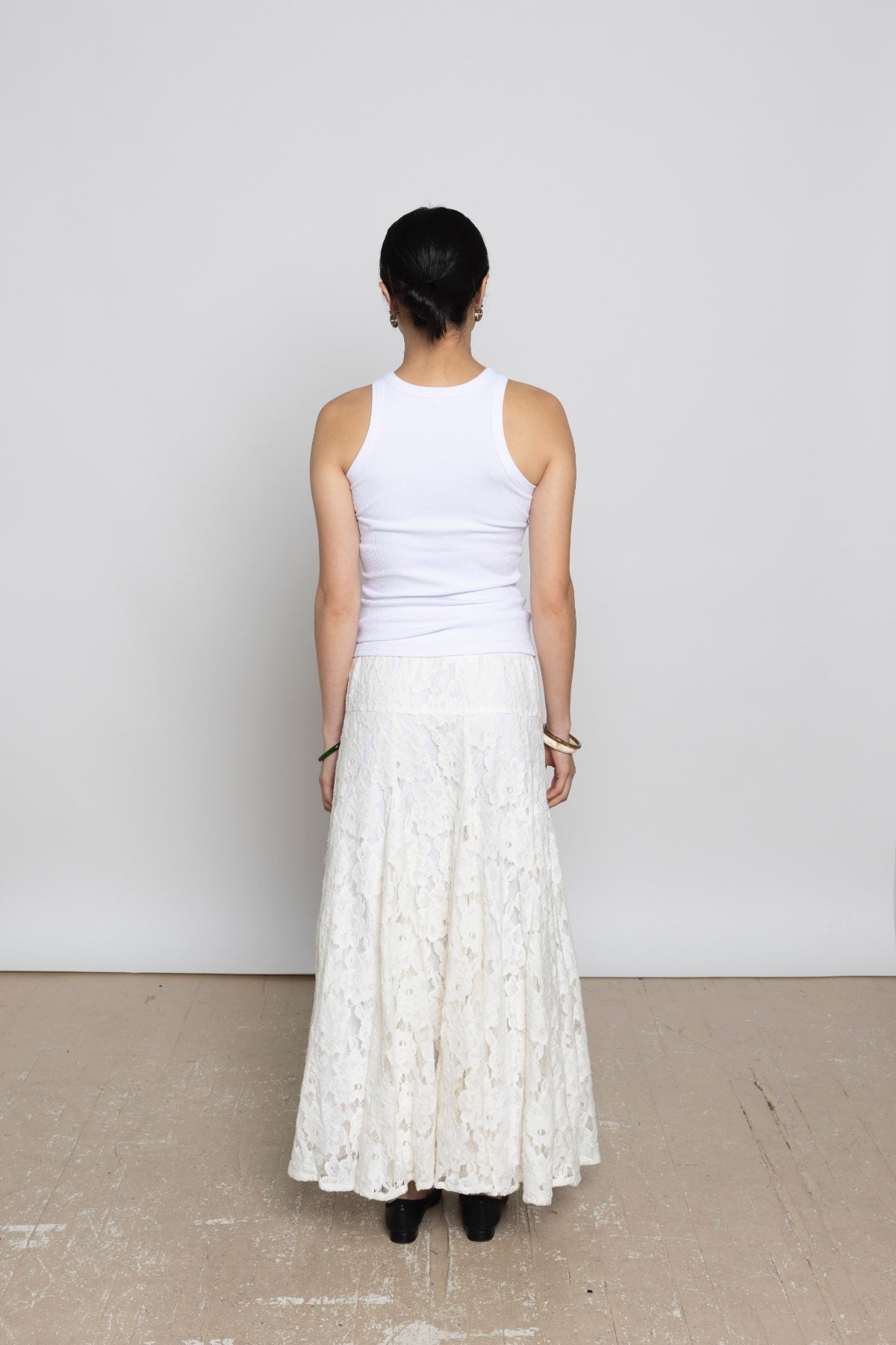 AMARA LACE MAXI SKIRT - OFF WHITE
