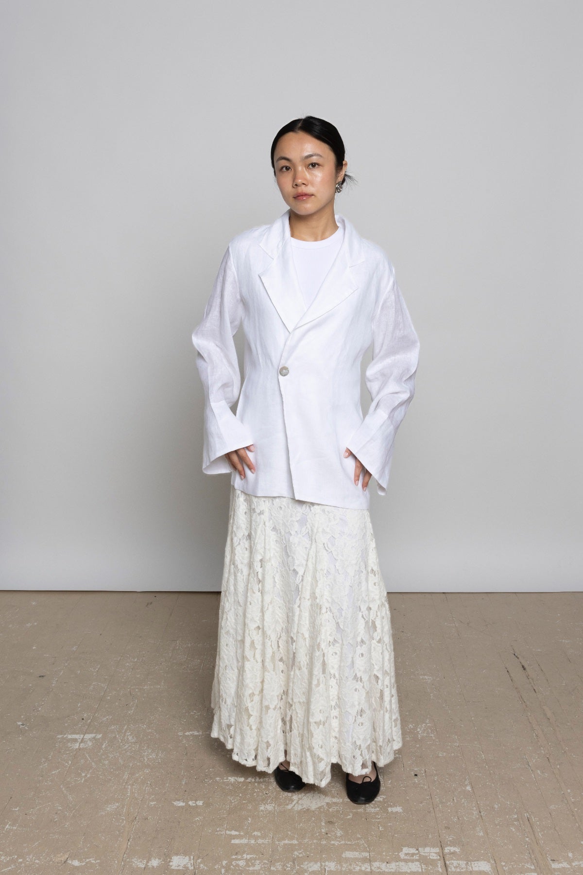 AMARA LACE MAXI SKIRT - OFF WHITE
