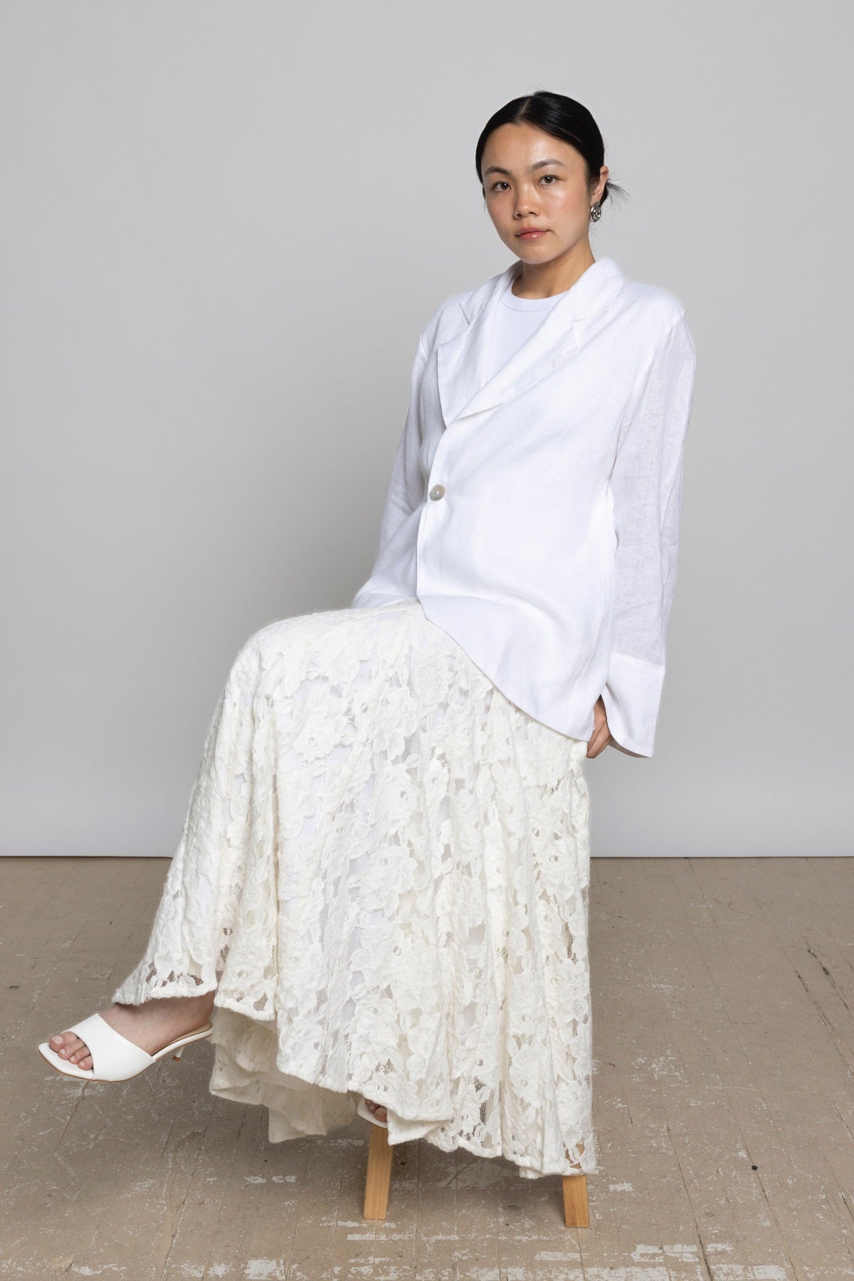 AMARA LACE MAXI SKIRT - OFF WHITE
