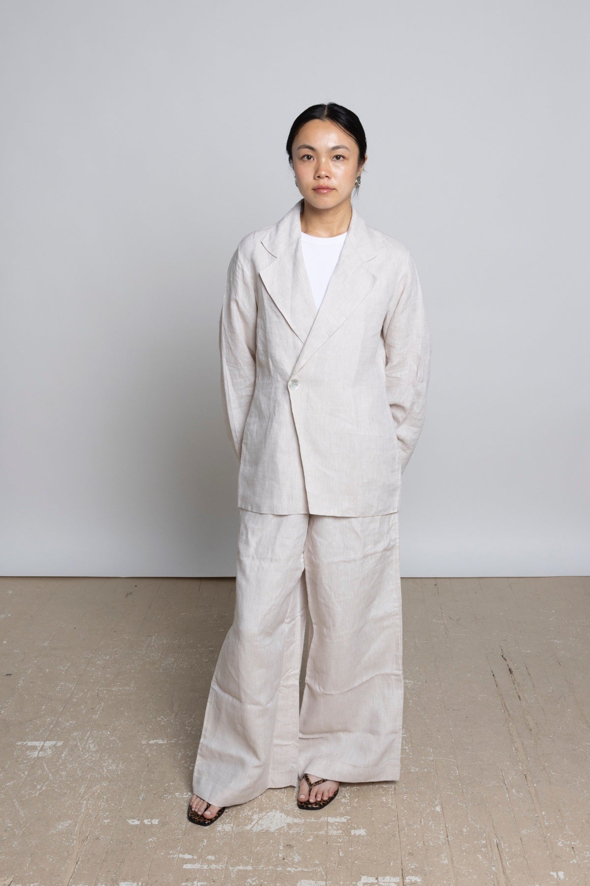 NATURAL SAKO LINEN PANTS