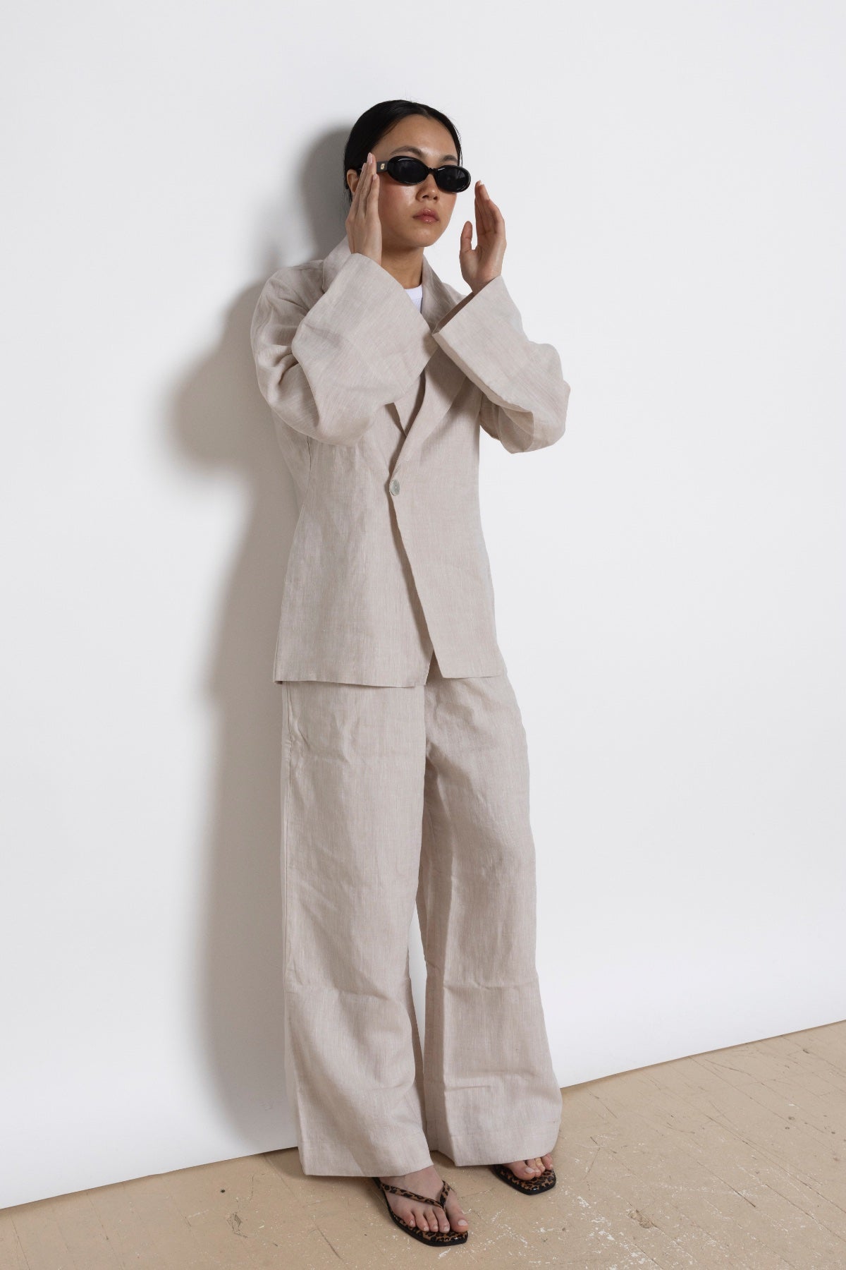 NATURAL SAKO LINEN PANTS