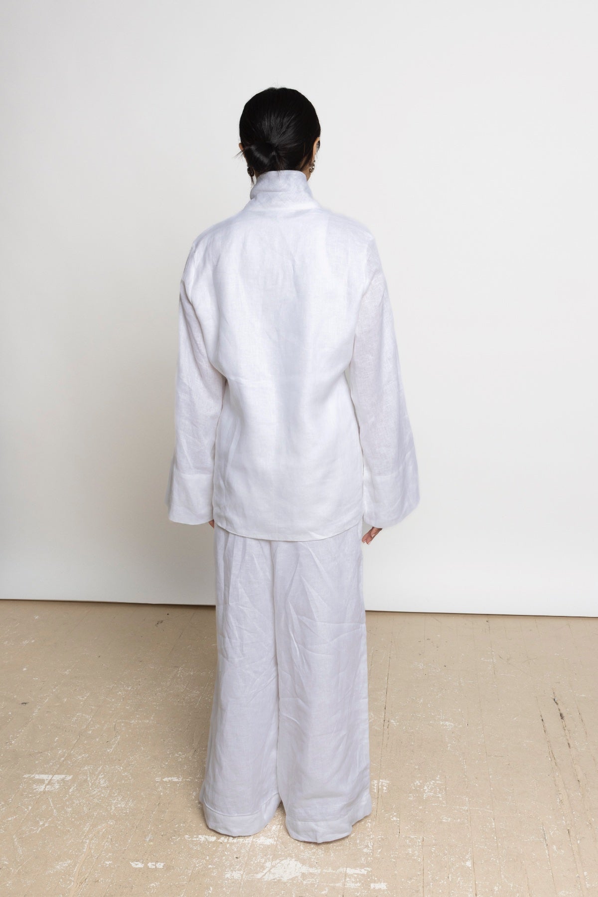 WHITE SAKO LINEN PANTS