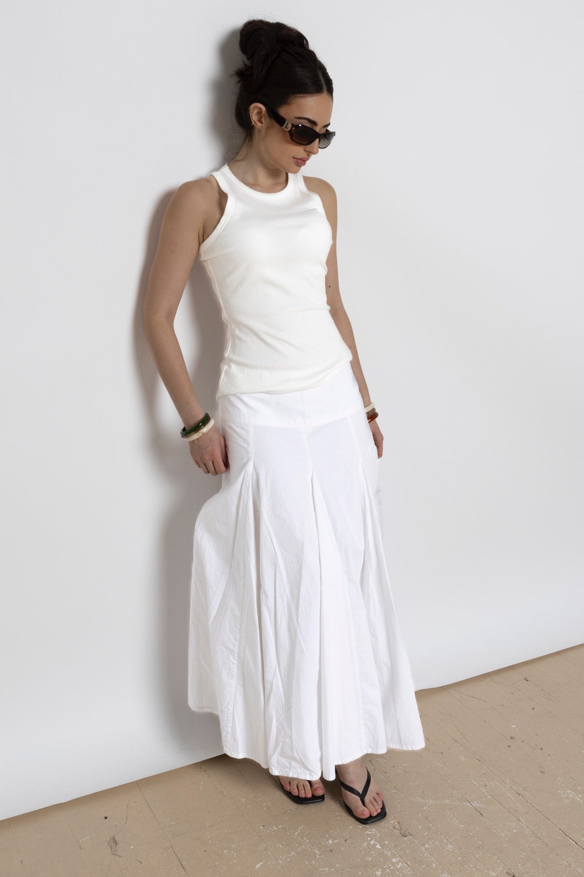 ÉLAN MAXI SKIRT - WHITE