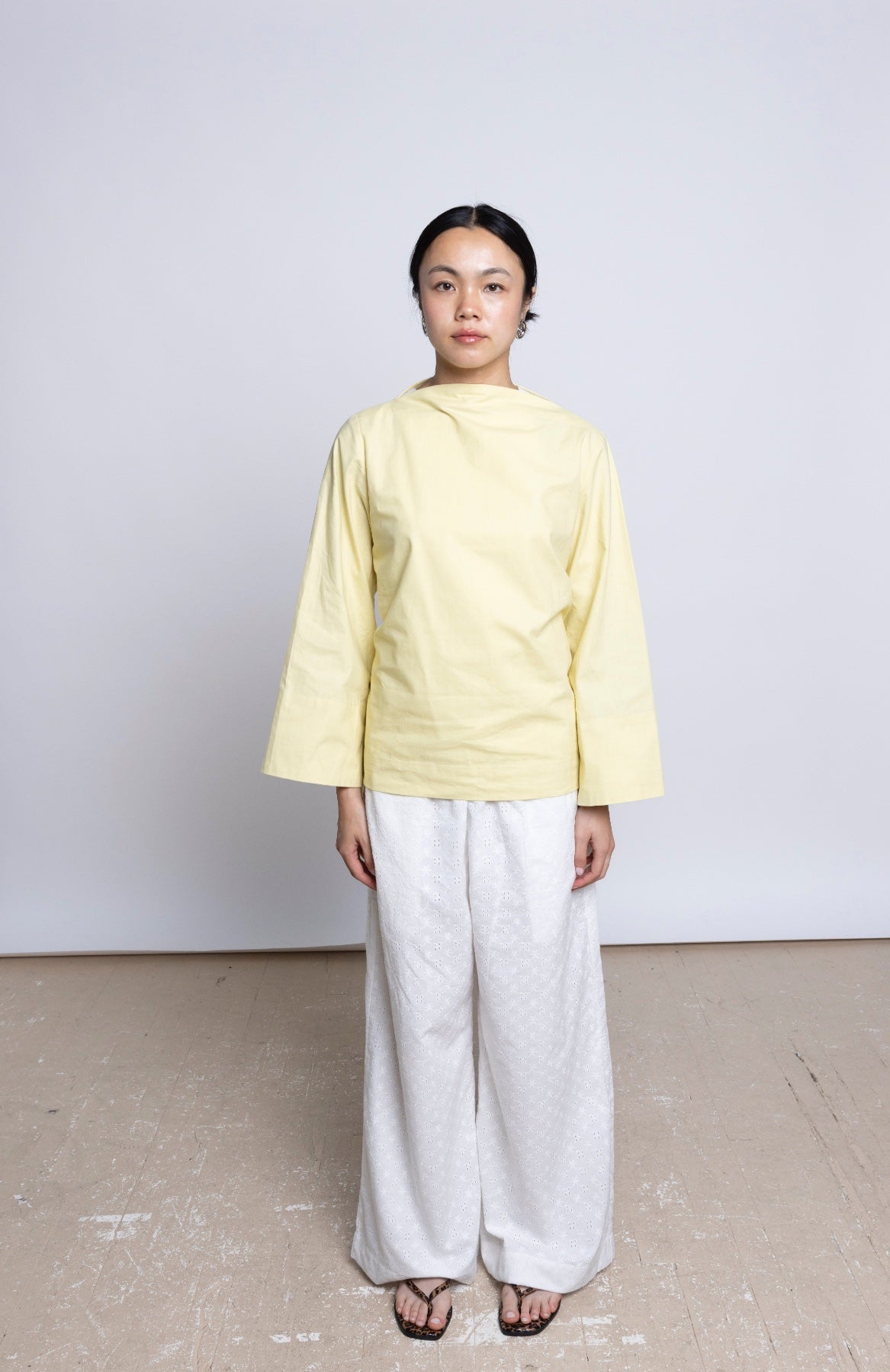 MIRA HIGH LOW OVERSIZED TOP - BUTTER YELLOW