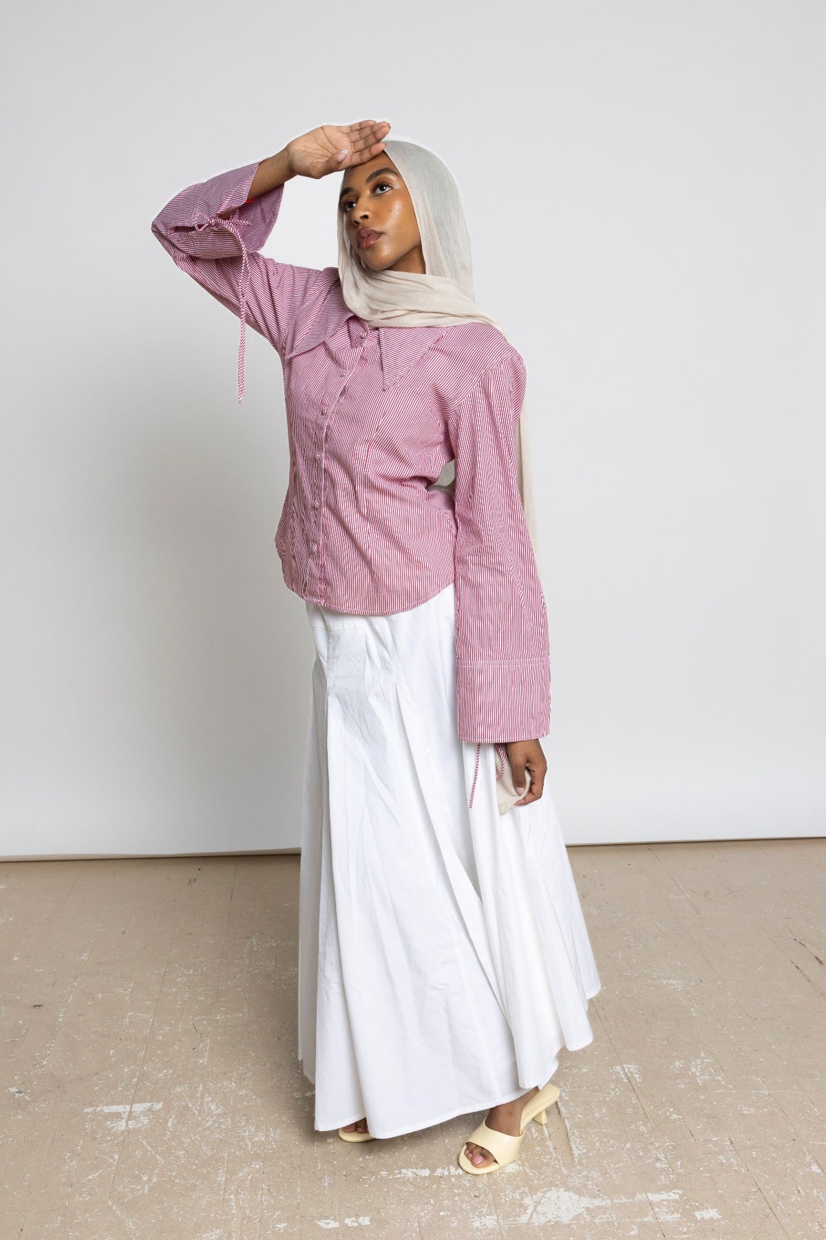 ÉLAN MAXI SKIRT - WHITE