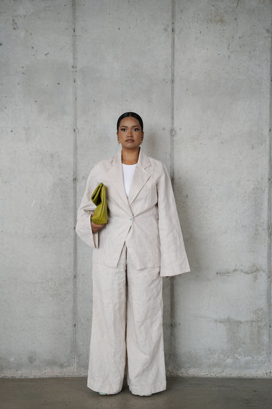 NATURAL SAKO LINEN PANTS