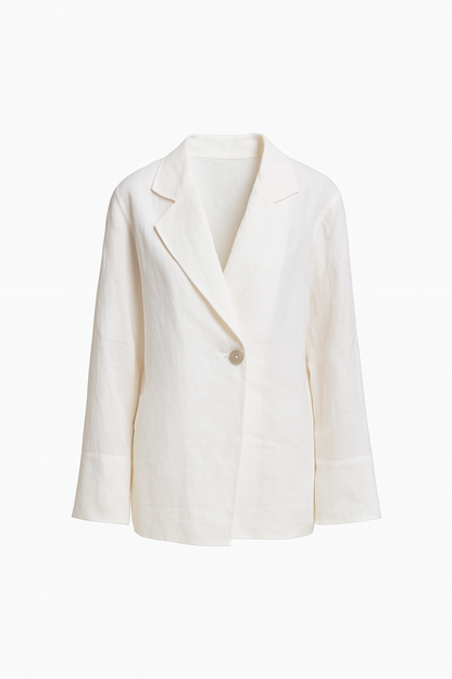 UMI LINEN RESORT SHIRT IN WHITE