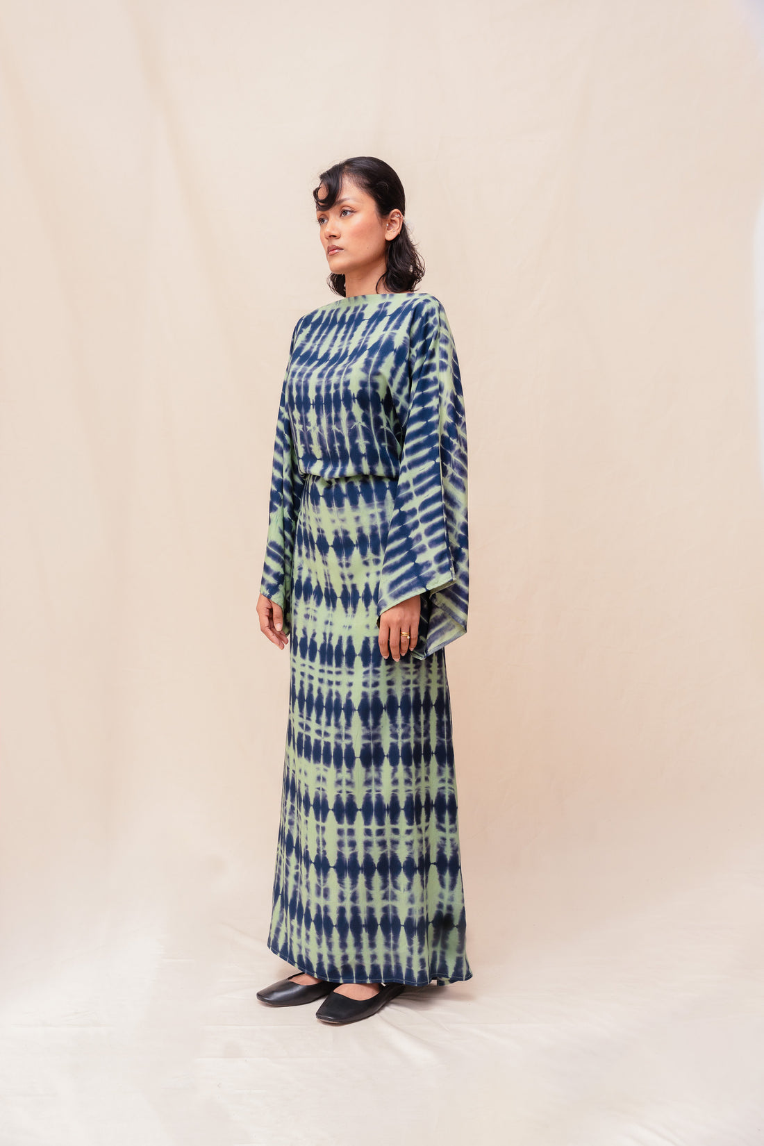 Batik Maxi Dress - Green