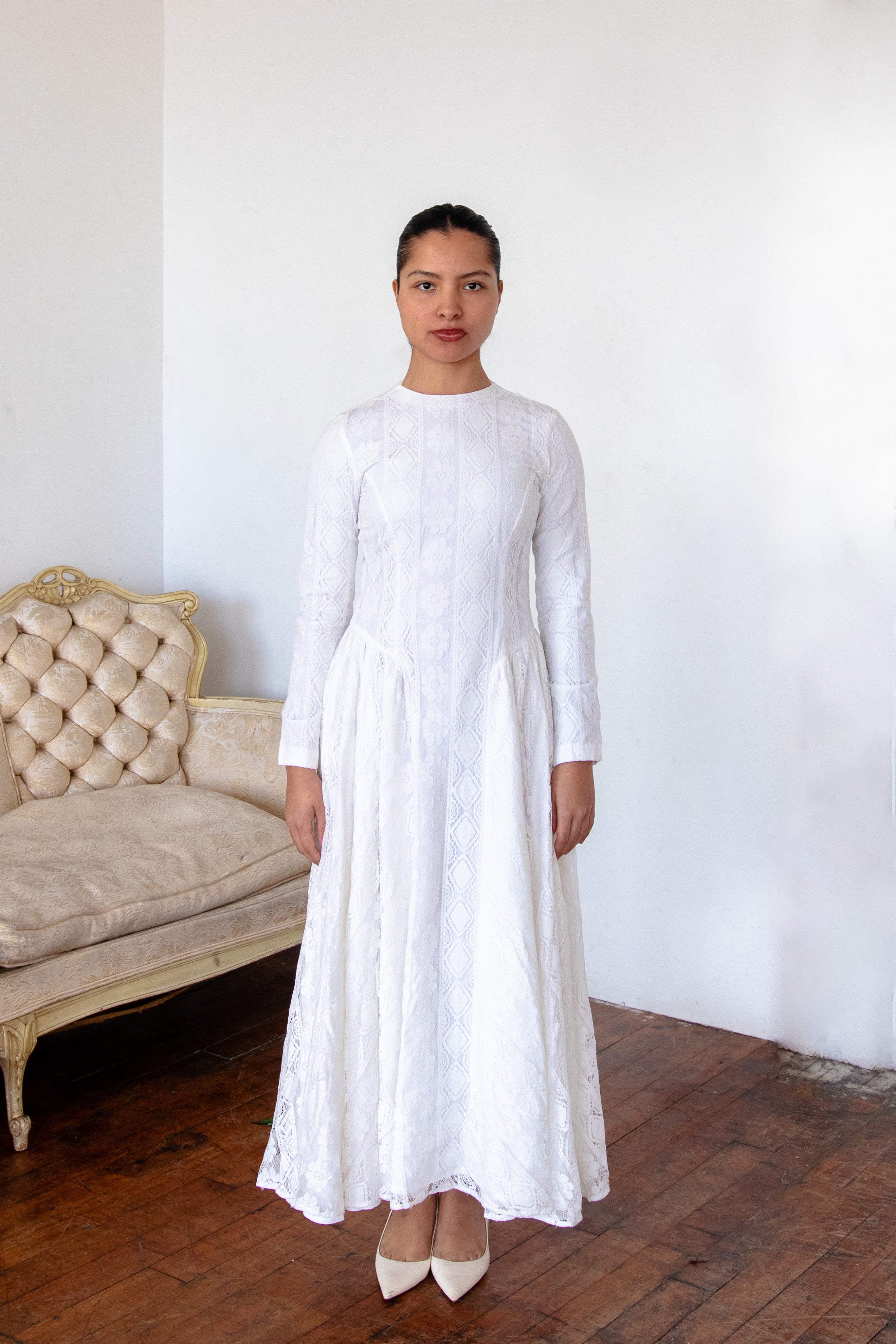 The Amina Lace Dress - White