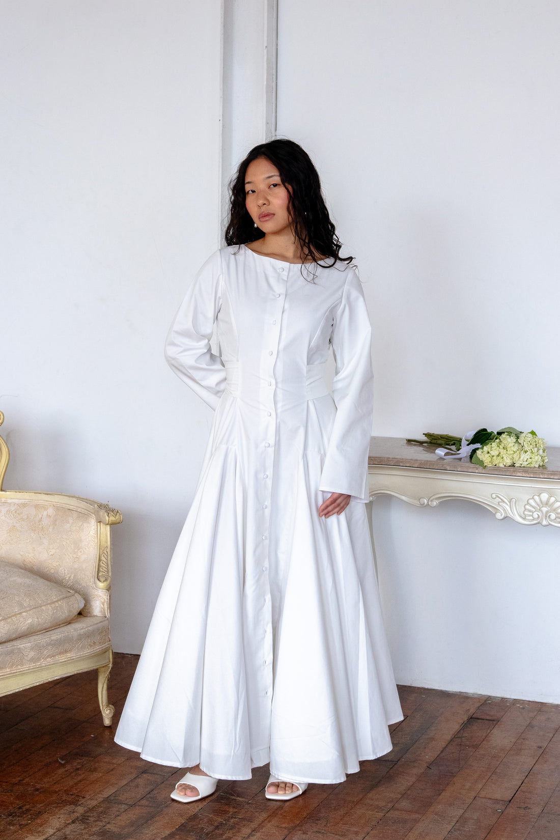 The Lotus Dress  - White