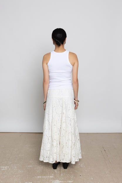 AMARA LACE MAXI SKIRT - OFF WHITE
