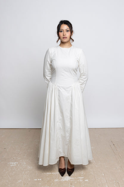 Yara High Waist Maxi Dress In Cotton