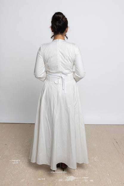 Yara High Waist Maxi Dress In Cotton