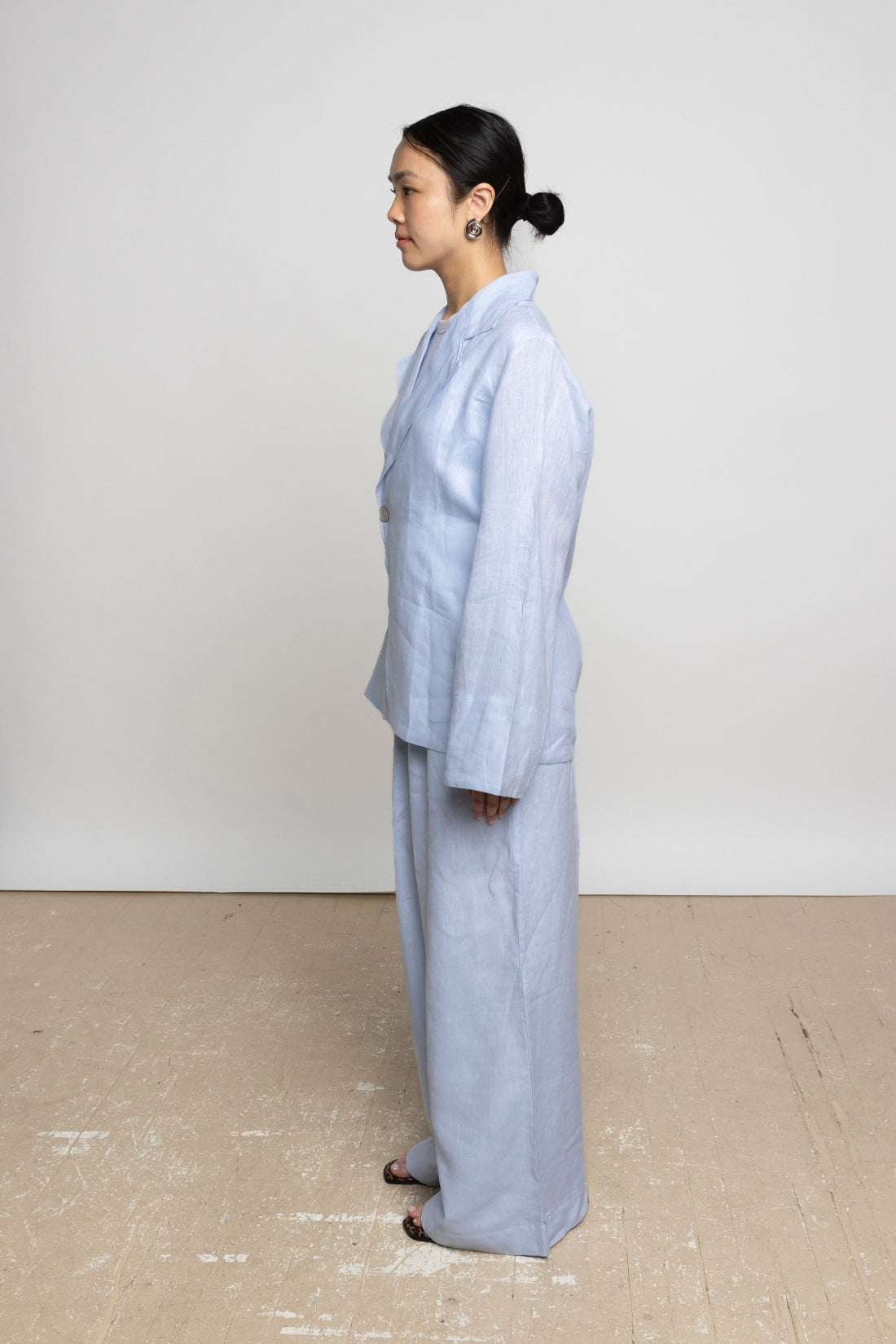 Light Blue Sako Linen Pants