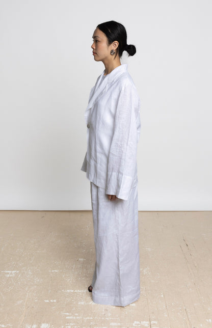 UMI LINEN RESORT SHIRT IN WHITE