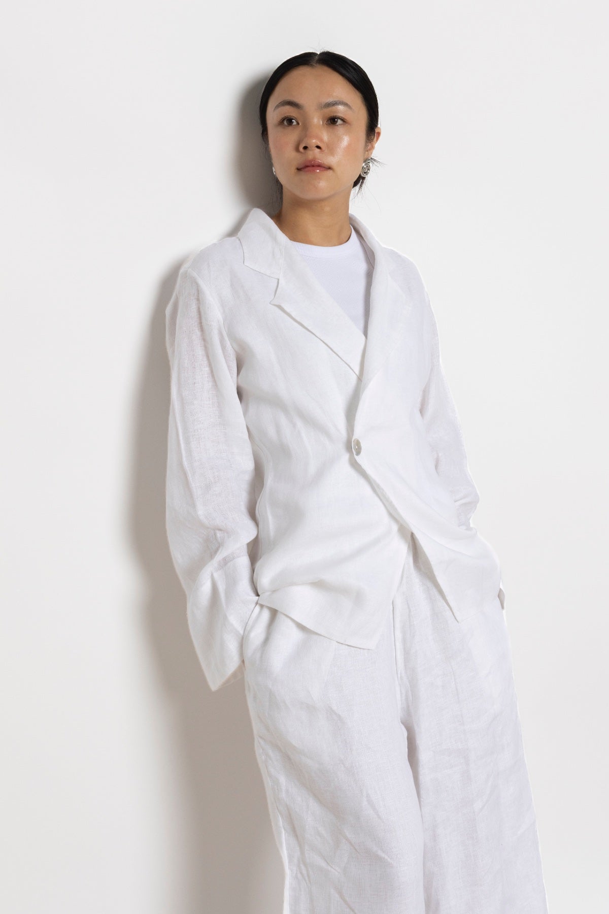 UMI LINEN RESORT SHIRT IN WHITE