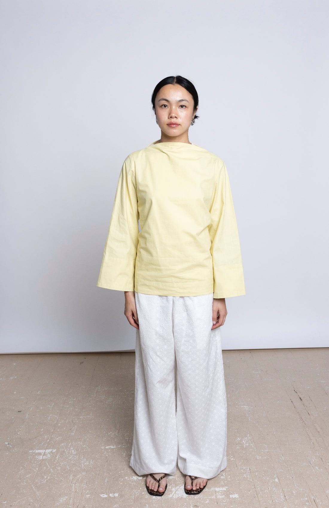 Mira High Low Oversized Top - Butter Yellow