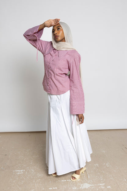 ÉLAN MAXI SKIRT - WHITE