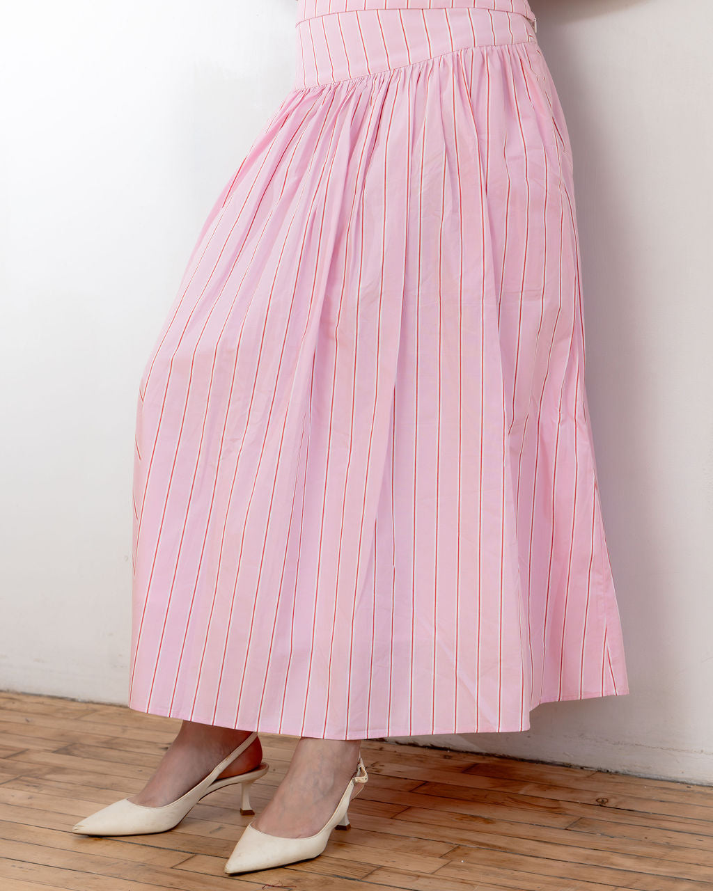 Dahlia Maxi Skirt - Pink Stripe