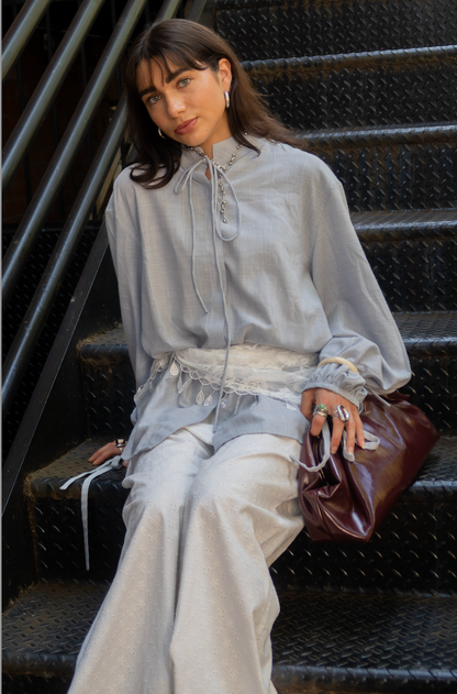 DALIA  BLOUSE - Light Blue