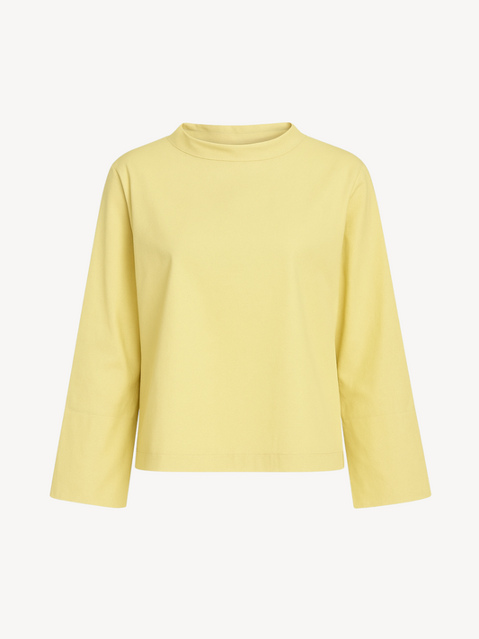 MIRA HIGH LOW OVERSIZED TOP - BUTTER YELLOW