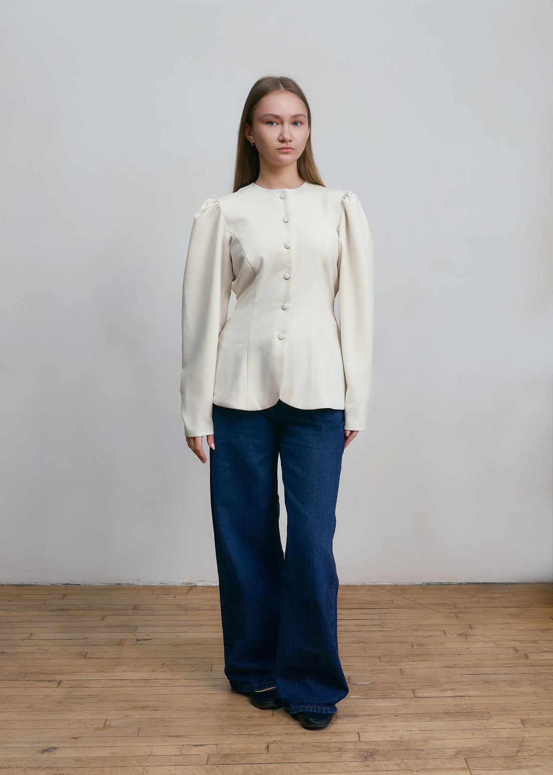 The Uptown Top  Ecru