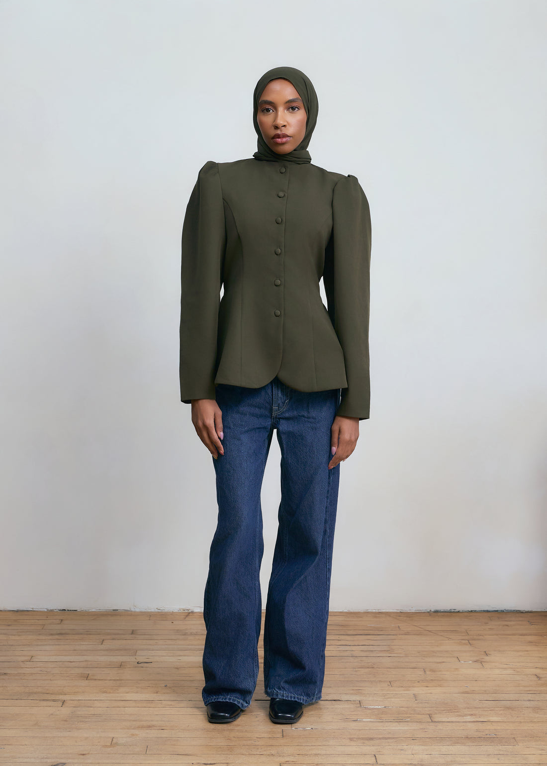 The Uptown Top  Olive Green